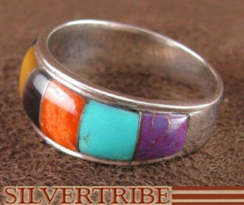 Multicolor Oyster Shell Sterling Silver Ring Size 7-1/2 AS39510